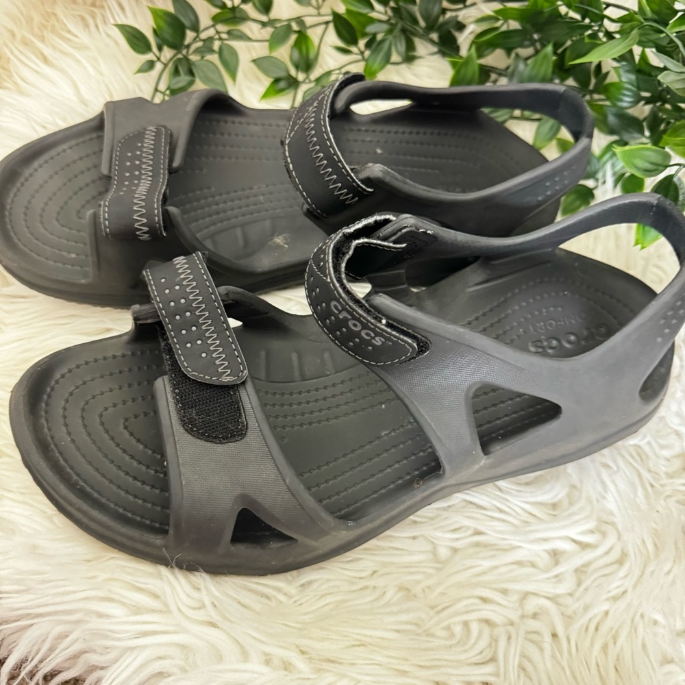 Crocs Black Adjustable Sandals - image 3
